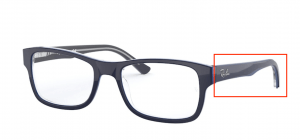 Original Ray-Ban RB5268 Bügel, Farbe 5739 · Oben blau auf trasparent