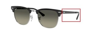 Original Ray-Ban RB3716 Clubmaster Metal Bügel, Farbe 9004 · Silber oben schwarz