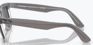 Original Ray-Ban RB2140 Wayfarer Bügel, Farbe 1355 · Grau auf transparent