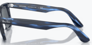 Original Ray-Ban RB2140 Wayfarer Bügel, Farbe 1361 · Gestreift blau