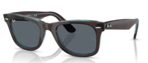 Ray-Ban 2140 WAYFARER, Farbe 1446R5 · Braun auf transparent blau