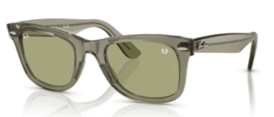 Ray-Ban 2140 WAYFARER, Farbe 68694E · Transparent grün
