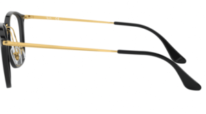 Original Ray-Ban RB7164 Sehbrillen Bügel, Farbe 2000 · Schwarz glänzend