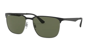 Ray-Ban RB3569, Farbe 90049a schwarz auf silber