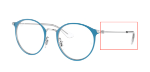 Original Ray-Ban RB1053 Junior Sehbrillen Bügel, Farbe 4068 · Silber auf oben blau hell