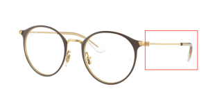 Original Ray-Ban RB1053 Junior Sehbrillen Bügel, Farbe 4078 · Braun matt auf arista