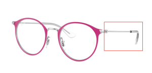 Original Ray-Ban RB1053 Junior Sehbrillen Bügel, Farbe 4067 · Fuxia auf silber