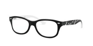 Ray-Ban RY1544, Farbe 3579 · Schwarz auf weiß