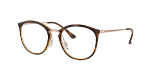 Ray-Ban RX7140, Farbe 5687 · Gestreift Havanna