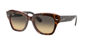 Ray-Ban RB2186 STATE STREET, Farbe 1324BG · Havanna auf transparent rosa