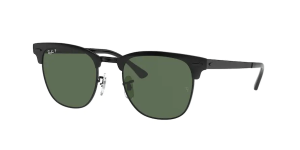 Ray-Ban RB3716 CLUBMASTER METAL, Farbe 186/58 schwarz matt auf schwarz
