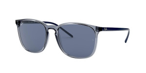 Ray-Ban RB4387, Farbe 639980 transparent blau