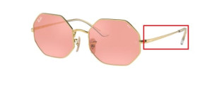 Original Ray-Ban RB1972 Octagon Bügel, Farbe 001 · Gold
