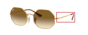Original Ray-Ban RB1972 Octagon Bügel, Farbe 9147 · Gold