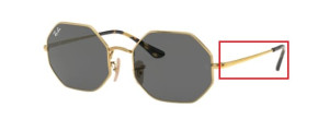 Original Ray-Ban RB1972 Octagon Bügel, Farbe 9150 · Gold