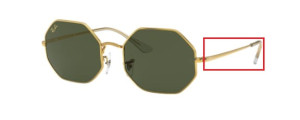 Original Ray-Ban RB1972 Octagon Bügel, Farbe 9196 · Legend gold