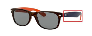 Original Ray-Ban RB2132 New Wayfarer Bügel, Farbe 6180 · Havanna matt