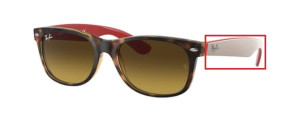 Original Ray-Ban RB2132 New Wayfarer Bügel, Farbe 6181 · Havanna matt