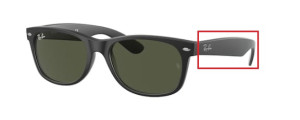 Original Ray-Ban RB2132 New Wayfarer Bügel, Farbe 622 · Rubber schwarz