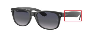 Original Ray-Ban RB2132 New Wayfarer Bügel, Farbe 789 · Oben blau · orange