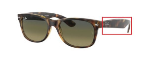 Original Ray-Ban RB2132 New Wayfarer Bügel, Farbe 894 · Havanna matt
