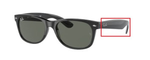 Original Ray-Ban RB2132 New Wayfarer Bügel, Farbe 901 · Schwarz