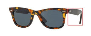 Original Ray-Ban RB2140 Wayfarer Bügel, Farbe 1158 · Gesprenkelt blau Havanna
