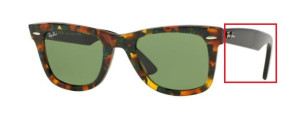 Original Ray-Ban RB2140 Wayfarer Bügel, Farbe 1159 · Gesprenkelt grün Havanna