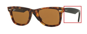 Original Ray-Ban RB2140 Wayfarer Bügel, Farbe 1160 · Gesprenkelt braun Havanna