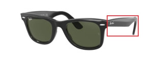 Original Ray-Ban RB2140 Wayfarer Bügel, Farbe 901 · Schwarz