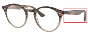 Original Ray-Ban RB2180V Sehbrillen Bügel, Farbe 8107 · Braun Havanna