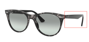 Original Ray-Ban RB2185 Wayfarer II Bügel, Farbe 1250 · Havanna grau