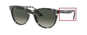 Original Ray-Ban RB2185 Wayfarer II Bügel, Farbe 1333 · Grau Havanna