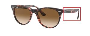 Original Ray-Ban RB2185 Wayfarer II Bügel, Farbe 1334 · Rosa Havanna