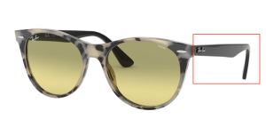Original Ray-Ban RB2185 Wayfarer II Bügel, Farbe 1251 · Havanna beige