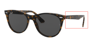 Original Ray-Ban RB2185 Wayfarer II Bügel, Farbe 1292B1 · Havanna auf transparent braun