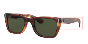 Original Ray-Ban RB2248 Caribbean Bügel, Farbe 954 · Schildpatt hell
