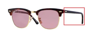 Original Ray-Ban RB3016 Clubmaster Bügel, Farbe 1145 · Havanna