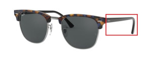 Original Ray-Ban RB3016 Clubmaster Bügel, Farbe 1158 · Gesprenkelt blau Havanna