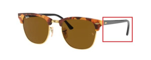Original Ray-Ban RB3016 Clubmaster Bügel, Farbe 1160 · Gesprenkelt braun Havanna