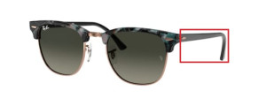 Original Ray-Ban RB3016 Clubmaster Bügel, Farbe 1255 · Gesprenkelt grau/grün