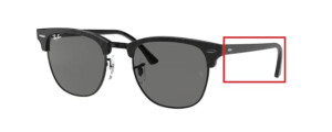 Original Ray-Ban RB3016 Clubmaster Bügel, Farbe 1305 · Wrinkled schwarz auf schwarz