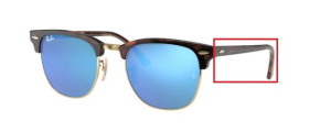 Original Ray-Ban RB3016 Clubmaster Bügel, Farbe 1451 · Sand Havanna/gold