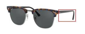 Original Ray-Ban RB3016 Clubmaster Bügel, Farbe 158R · Havanna gesprenkelt blau