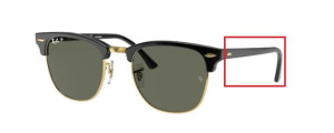 Original Ray-Ban RB3016 Clubmaster Bügel, Farbe 901 · Schwarz