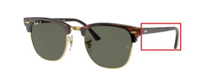 Original Ray-Ban RB3016 Clubmaster Bügel, Farbe 990 · Rot Havanna