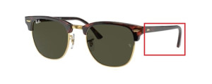 Original Ray-Ban RB3016 Clubmaster Bügel, Farbe W0366 · Schildpatt