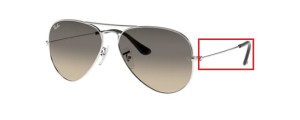 Original Ray-Ban RB3025 Aviator Bügel, Farbe 003 · Silber