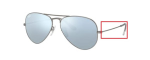 Original Ray-Ban RB3025 Aviator Bügel, Farbe 029 · Matt gunmetal