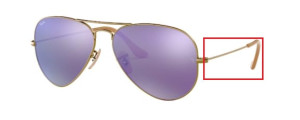Original Ray-Ban RB3025 Aviator Bügel, Farbe 167 · Bronze